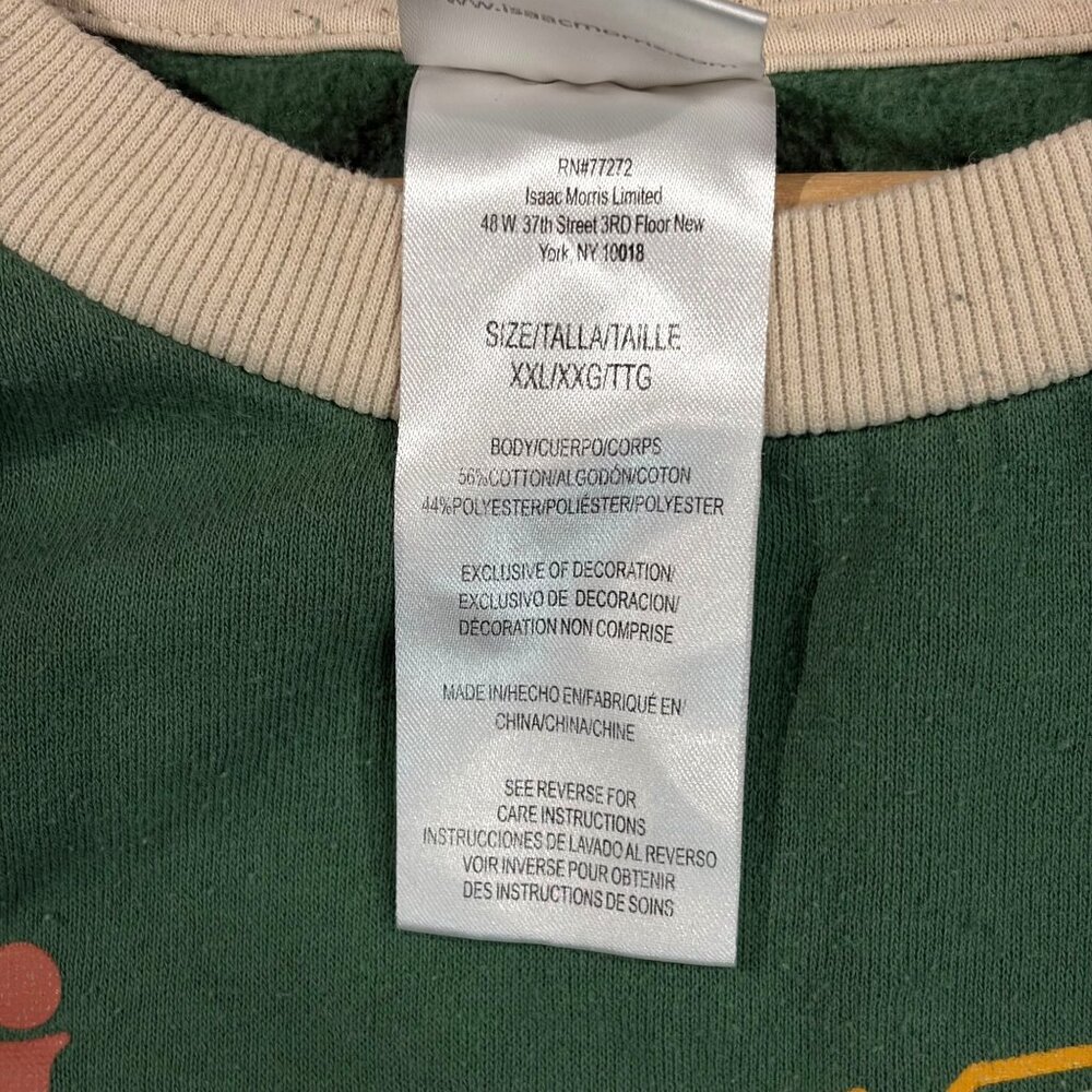 Ski Vermont Ludlow Graphic Sweatshirt XX-Large Green & Beige Cotton/Poly Blend - Picture 3 of 8